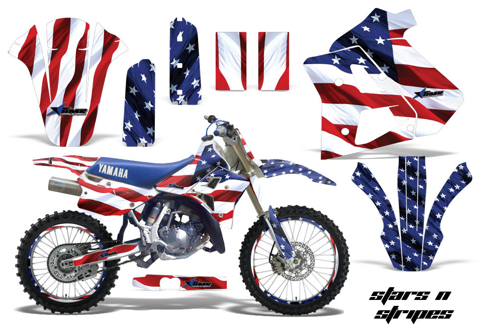 Yamaha WR250z 91-93-Graphics Kit Decal StarsNStripes NPs